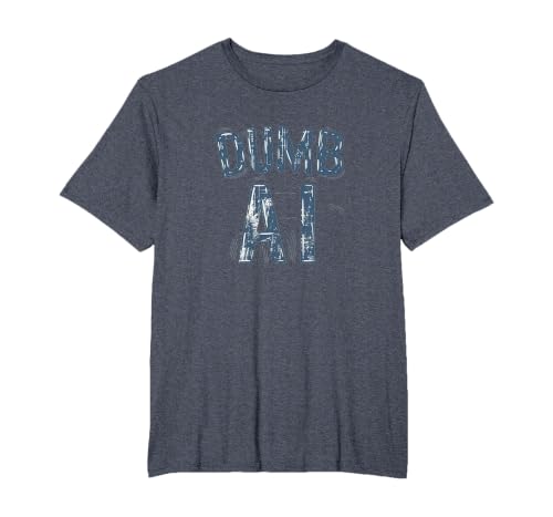 Dumb AI Logo Costume for Man and Woman T-Shirt, Men's Big and Tall, Heather Blue, 4X Tall