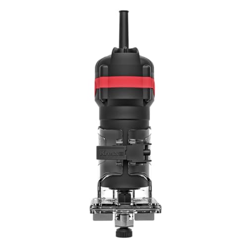 Image of Kress KU602 550W 6.35mm Palm Router | Compact Wood Trimmer with 33,000 RPM Speed, Dustproof Design, Air Duct Cooling & External Carbon Brushes | Lightweight Router with Guide Accessories