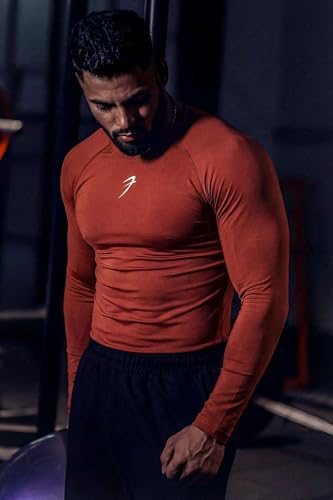Image of FUAARK Men's Full Sleeve Compression T-Shirt - Athletic Base Layer for Fitness, Cycling, Training, Workout, Tactical Sports Wear
