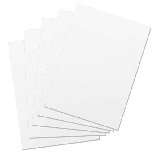 Image of SINJEUN 4 Pack 11.4 x 16.5 Inch White Acrylic Sheet, 1 /8 Inch Thick Acrylic Plexiglass Board, Plexiglass Panels for Craft, Signs, Painting, Photography Background, Display Stand