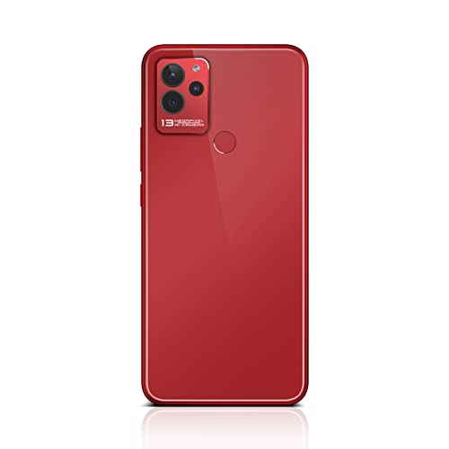 Image of Lava Blaze (Glass Red, 3GB RAM, 64GB Storage)| Premium Glass Back Design| 13 MP AI Triple Camera |Fingerprint Sensor| 5000 mAh Battery| Upto 6GB Expandable RAM