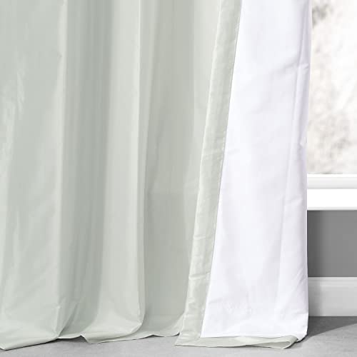 Hpd Half Price Drapes Ruched Faux Taffeta Silk Curtains For Living Room 50 X 84 (1 Panel), Ptch-120-84-Ru, Eggshell #TOP6