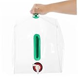 Jorzer Collapsible Water Container, 10L/2.6 Gallon Clear Camping Water Jug with Spigot Portable Storage Containers for Outdoors HikingEmergency..