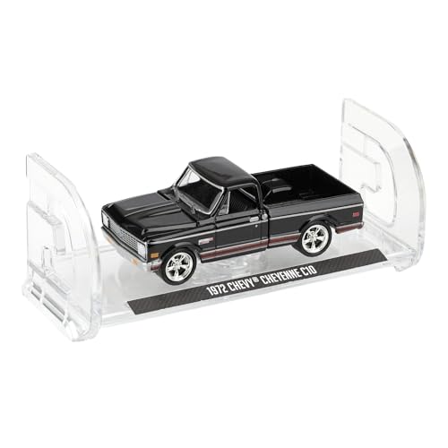 Greenlight 1/64 Chevy Cheyenne C10 1972 Negro miniatura 6