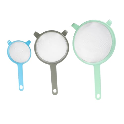 BRIGHTFUFU 1 Set Handheld Flour Sifter Fine Mesh Manual Sugar Strainer for Baking Cooking Random Color Kitchen Gadget Comfortable Grip Random Color