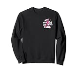 Club Anti Social Lifting Club: Rosa Cancelado (Delantero + Atrás) Sudadera