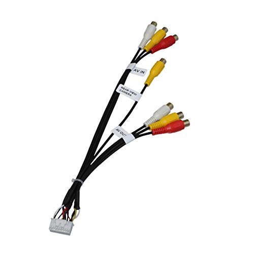 Image of Yongjiangxia RCA Harness Compatible with Kenwood 20Pin 7 RCA Audio Video Input Output Rear View Camera in