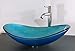 Produktbild Nero Aufsatz Glas Waschbecken Blau oval