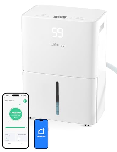 Large Room Dehumidifier with WiFi and Drain Hose