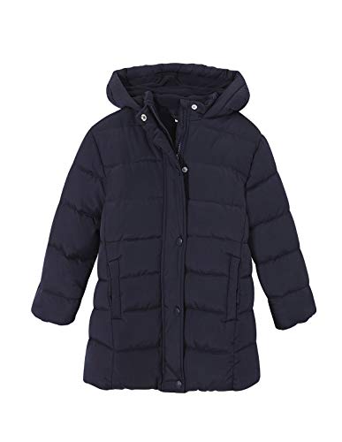 Gocco Plumas Largo Abrigo Impermeable, Azul (Marino A4), 104 (Tamaño del Fabricante:3-4) para Niñas