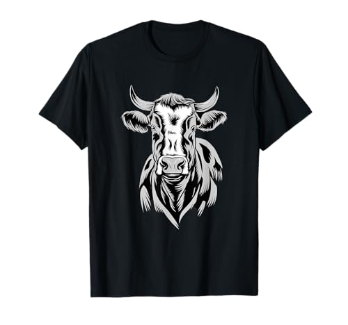 Vaca Holstein Agricultora Suiza Fleckvieh Cara Cabeza Animal Camiseta