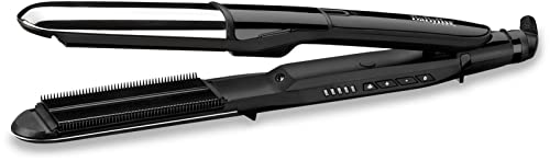 BaByliss Steam Mist Styler Fer à lisser Vapeur Noir, Argent 2,5 m