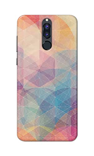Image of Printed Hard Back Cover Case for Huawei Mate 10 Lite | Huawei Nova 2i | Honor 9i Back Cover (Crumpled Paper Design) -1803