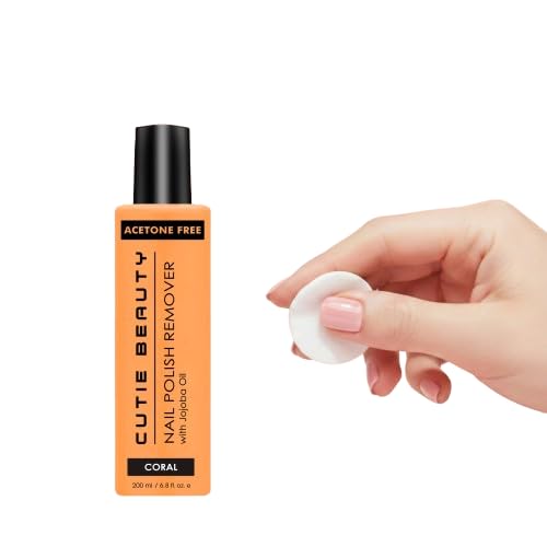 Cutie Beauty Infused Nail Polish Remover – Acetone-Free Formula with Witch Hazel Extract Nail Polish Remover (110 ml, Jojoba Oil)