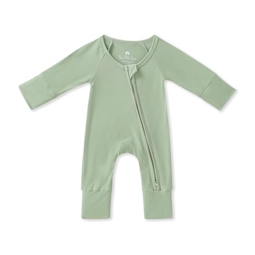 The Little Hero Preemie Baby Romper Ultra-Soft Rayon from Bamboo Lightweight Breathable Neutral (Moss Preemie Bb (3-5lbs))