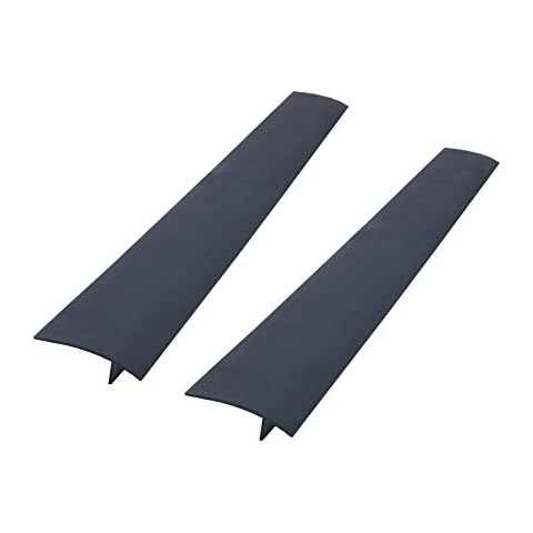 FitFabHome 2 Pack Stove Counter Gap Covers, Premium Heat Resistant Silicone Seals Spills Between Counters, Stovetops, Dishwashers, Washers, Dryers (Black) Cover