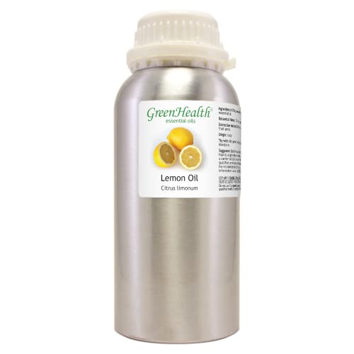 Lemon Essential Oil - 16 fl oz - Aluminum Bottle - 100% Essential Oil -GreenHealth