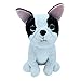 Peluche de Perro Bulldog Francés Sentado de Color Blanco, 33cm (13,2"), Textura Súper Suave,
