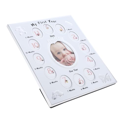 Cadre photo de naissance blanc pour ne plus oublier l'évolution de bébé - 2