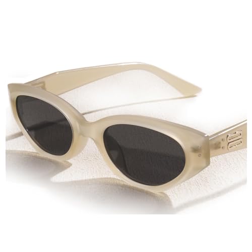 FURTALK Oval Sunglasses for Women Men Cat Eye 90s Vintage Trendy Sunnies Polarized UV Protection Sun Glasses FT8207