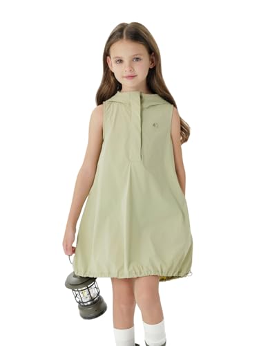 marc & janie Girls Quick-Dry Sleeveless Hooded Utility Dress Lightweight Breathable Active Skirt 250008