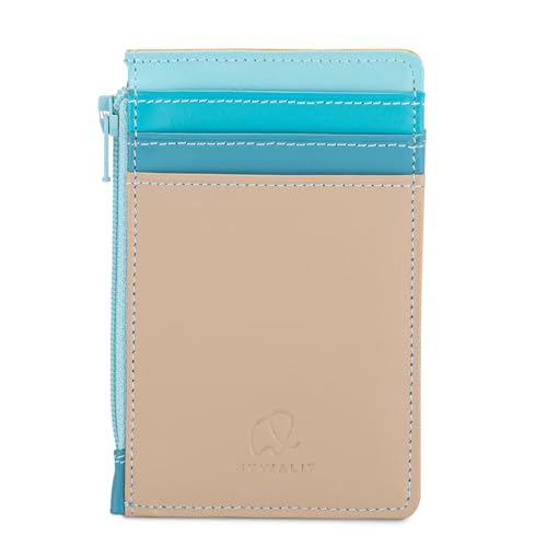 Image of mywalit Multi-Color Leather Credit Card Holder & Coins Purse | 4 Cards & ID Slot, Sardinia, 69 PULGADAS, Classic