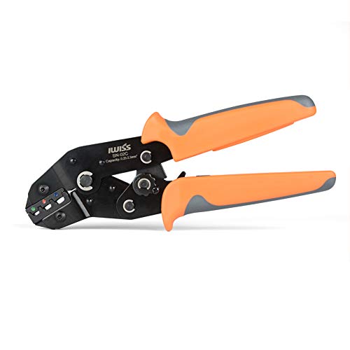 IWISS SN-02C Ratcheting Wire Crimping Plier Tools for Insulated Terminals and Butt Connectors Crimper