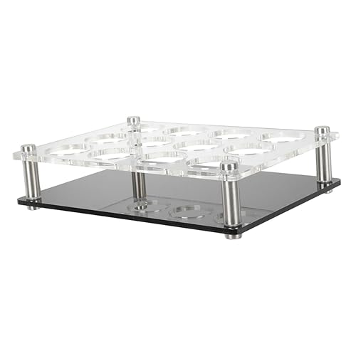 Alipis 12Holes Acrylic Shot Glasses Holder with Wine Cup Rack for Bar Party Home Use Easy to Install and Clean Sturdy and Stylish Design for Whiskey Tequila