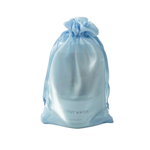 Image of QIANF 20 Pcs Blue Small Organza Bags 6X9 inch for Wedding Favors with Drawstring, Mini Mesh Gift Bags Jewelry Pouch for Candy Bridal Shower Party Favor Baby Shower Christmas