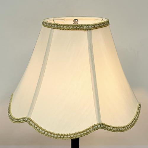 TOOTOO STAR Small Scalloped Lampshades,6\" x 13\" x 9.25\" bell shaped Lampshade, handmade beige DIY Vintage lamp shades for Floor or Table Lamp - Thumbnail 6