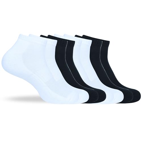 Image of Women's Ankle Socks Thick Cushioned Cotton, Moisture-Wicking socks, Breathable Performance Socks for Running, Sports