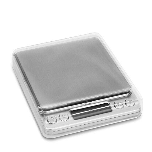 Báscula digital 2000g x 0.1g con 2 bandejas y pantalla LCD miniatura 2