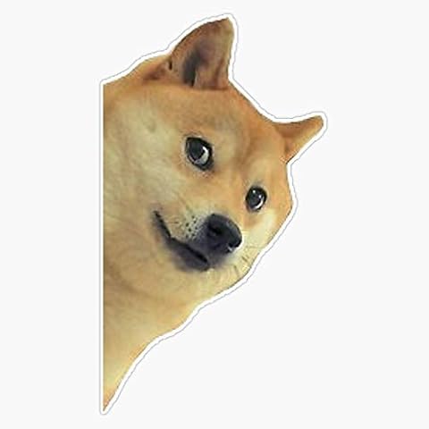 Doge Always Watching Meme Sticker Vinyl Waterproof Sticker Decal Car Laptop Wall Window Bumper Sticker 5" Cover