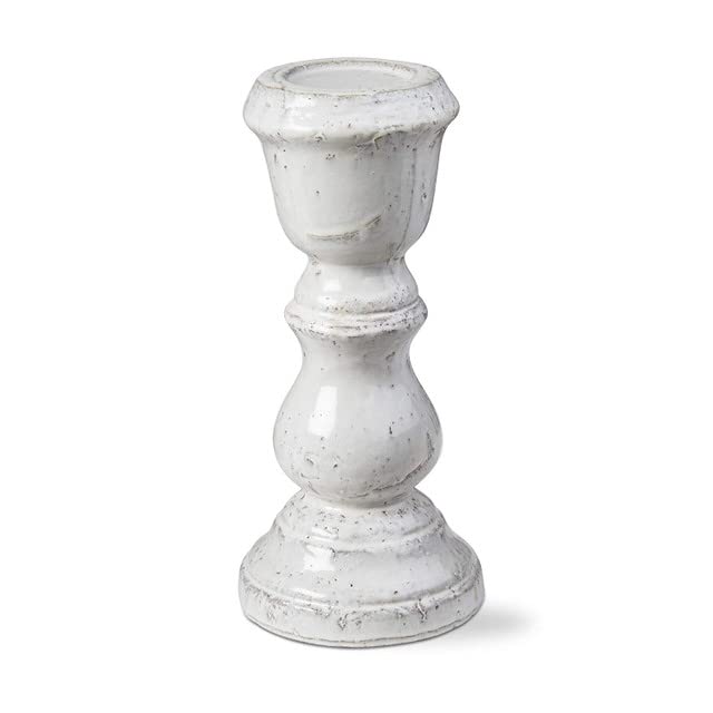 TAG Laguna Pillar Holder, White Terracotta (G10769)