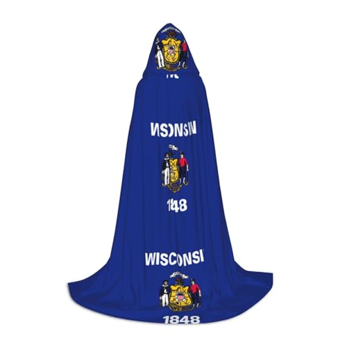 Cape à capuche Wisconsin longue et chaude pour adolescent vêtement d'hiver ample
