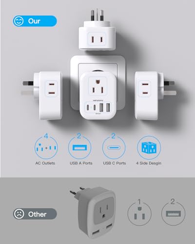 Image of Australia Plug Adapter, HANYCONY New Zealand Power Adapter, 2 Pack