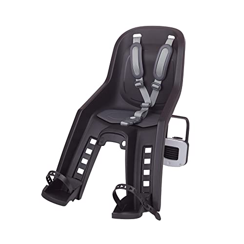 Polisport 8406900021   Silla Delantera Bubbly Mini PLYS FF para Bicicleta con Ruedas de 26'' a 29'' Apta para niños con un Peso de 9 a 15Kg con Anclaje en el Cuadro en Color Negro/Gris Oscuro