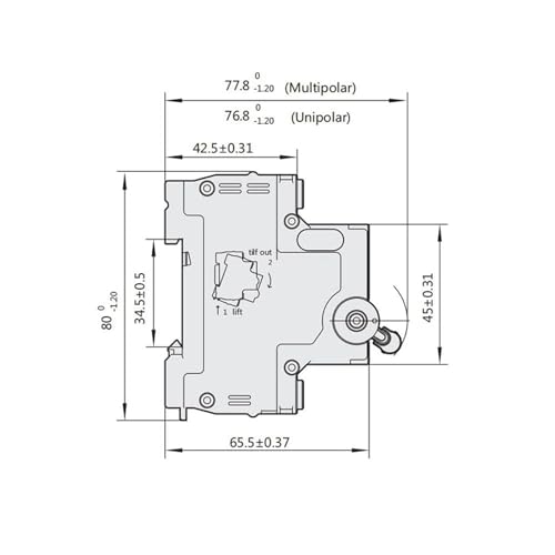 Miniature C disjoncteur NXB-63 1P pour protection surcharge tableau électrique domestique