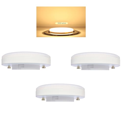 Ampoule LED GX53 super lumineuse 8 W 720 lm 3000 K blanc chaud intensité non variable Quantité : 3 pièces