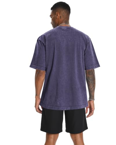 Image of Oversized Tshirts for Men Short Sleeve Vintage Washed Basic Loose Tees 2026