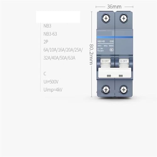 Disjoncteur 1P 2P 3P 4P AC 230/400V avec fixation modulaire rapide