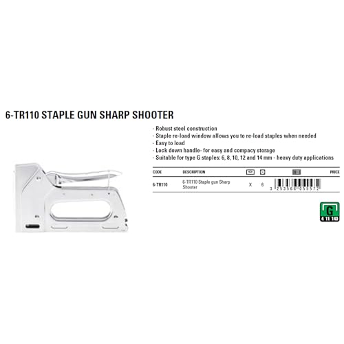 Stanley 6TR110 Heavy-Duty Tacker, STA6TR110