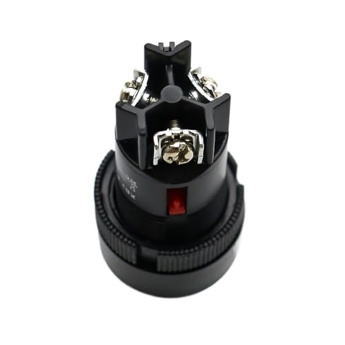 Interrupteur de sécurité 22 mm noir blanc bouton-poussoir