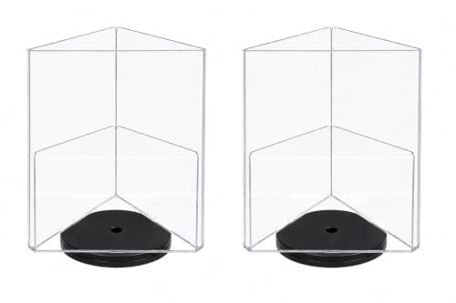 Azar Displays 193732-BLK-2PK- 8.5" x 11" Three-Sided Revolving Sign and Menu Holder, Black - 2 Pack