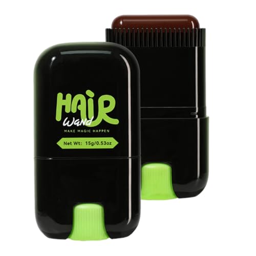 AEIXYA 1 Pezzi 2 In 1 Ritocco Ricrescita Capelli,Ritocco Capelli Bianchi, Strumento Per Coprire I Capelli Bianchi,Stick Monouso Per Colorazione Capelli, Con Pettine, Unisex (Caffè,C)