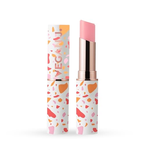 Vegan J. Lip Balm – Long-Lasting Hydration with Natural Color – Korean Beauty, Oasis Plant Complex, Silicone-Free, Vegan & Cruelty-Free Lip Care (001 Nude Pink)