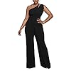 Vrtige-Womens-One-Shoulder-Sleeveless-High-Waist-Wide-Leg-Long-Pants-Jumpsuit-Romper Vrtige Women's One Shoulder Sleeveless High Waist Wide Leg Long Pants Jumpsuit Romper Black# Medium