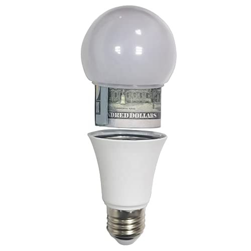 Lightbulb Diversion Safe - Hidden Secret Compartment to Hide Money, Jewelry & Small Items | Small Container to Keep Valuables Safe in Plain Sight Storage Realistic Light Bulb Decoy Hiding Box