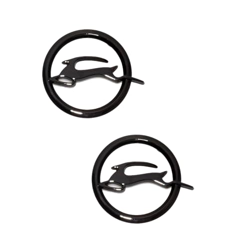 Image of Pair Set 1964 Impala Rear Quarter Panel Deer Emblems 3D Badge Replacement For Impala (Gloss Black)