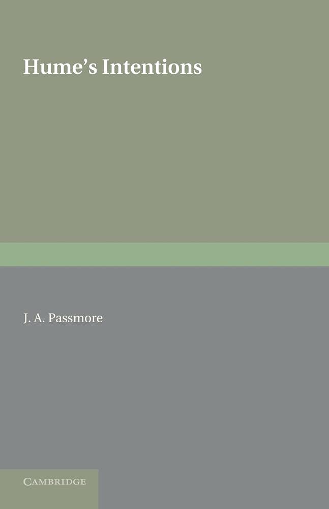 Hume's Intentions Passmore Paperback Cambridge University Press 9781107697867